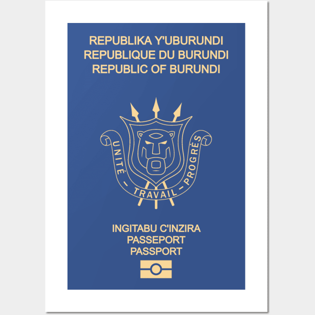 Burundi passport Wall Art by Travellers